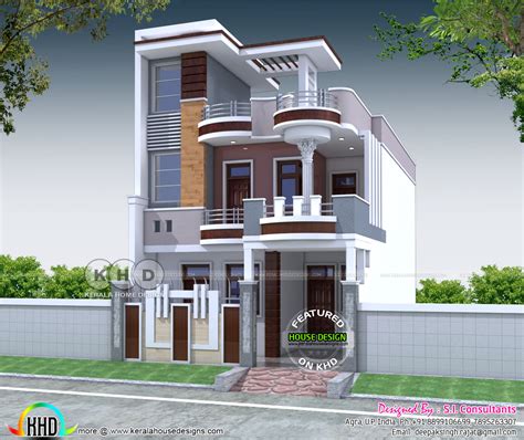 4 Bhk 2200 Sq Ft Contemporary Style North Indian Home Kerala Home