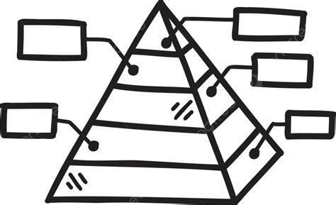 Gambar Ilustrasi Grafik Piramida Yang Digambar Tangan Terisolasi Di