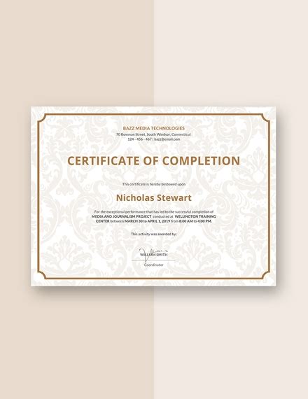 32 Completion Certificate Examples Templates In Word Pages