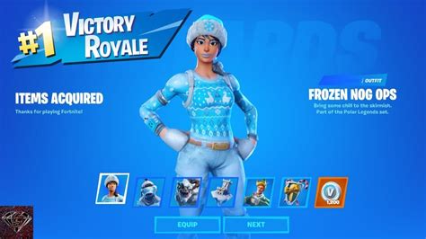 Getting A Victory Royale With The Frozen Nog Ops Fortnite Battle