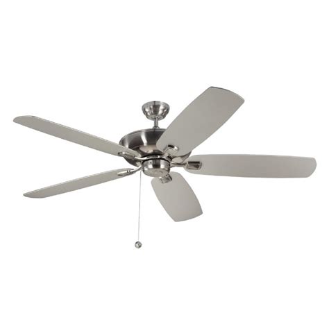 Monte Carlo Colony Super Max 60 In Brushed Steel Ceiling Fan 5csm60bs