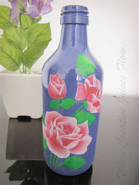 When Creative Juices Flow Diy Painting Glass Bottles And Jars