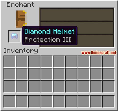 Enchanted Diamond Helmet Wiki Guide 9minecraftnet