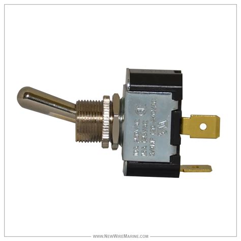 A toggle switch is an electrical component that controls the flow of electricity through a circuit using a mechanical lever that is manually switched. Marine Toggle Switch | SPST | ON-OFF | New Wire Marine