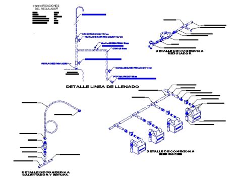 Instalación de gas domestico en AutoCAD CAD KB Bibliocad