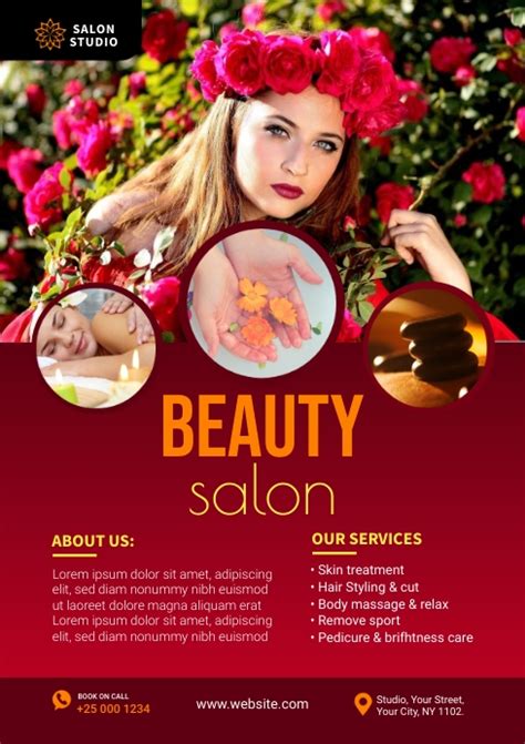 Copy Of Beauty Salon And Skin Care Flyer Design Postermywall