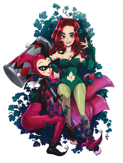 Poison Ivy And Harley Quinn By Jumpix On Deviantart