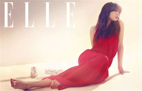 Han Hye Jin Elle Feb Korean Fashion Dresses Red Formal Dress