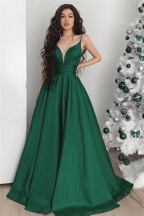 satin emerald green bridesmaid dresses