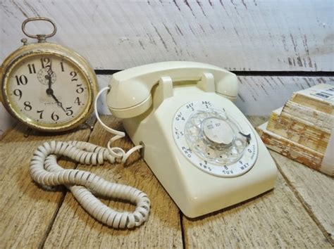 Vintage White Telephone Rotary Dial By Knickoftime On Etsy