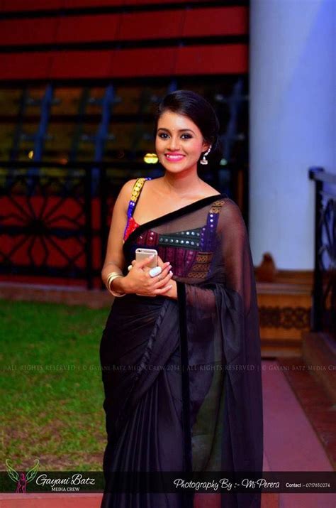 Dinakshi Priyasad Sri Lankan Actress Lehenga Style Saree Saree