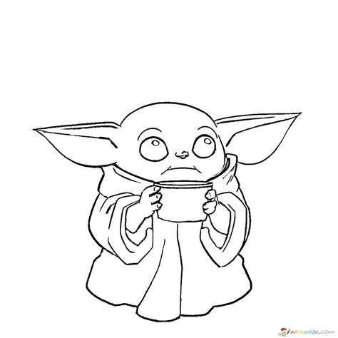 Baby yoda coloring pages are a fun way for kids of all ages to develop creativity focus motor skills and color recognition. Coloring pages Baby Yoda. The Mandalorian and Baby Yoda Free