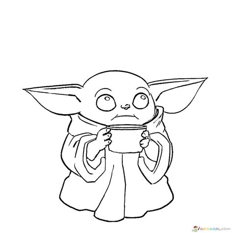 Download Baby Yoda Coloring Pages - Coloring Home