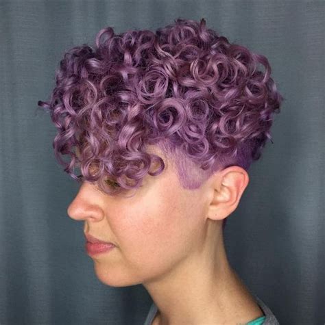 Cool Short Curly Purple Hairstyles Lavender Hair Hot Hair Styles