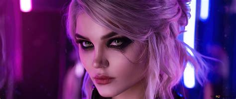 Videojuego Cyberpunk 2077 Ciri De The Witcher 3 Chica Cosplay Hd