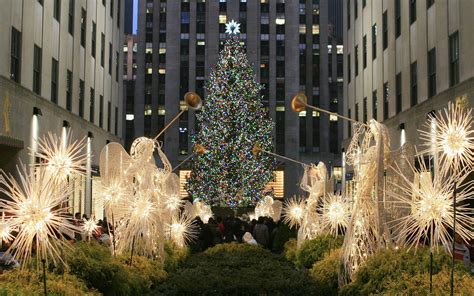 Times Square Christmas Tree Wallpapers Wallpaper Cave