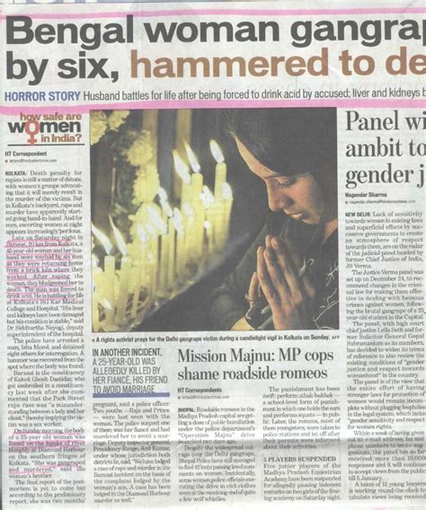 Newspaper Coverage Of Violence Against Women In India