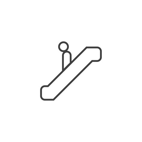 Vector Sign Of The Man On Stairs Going Down Symbol Is Isolated On A