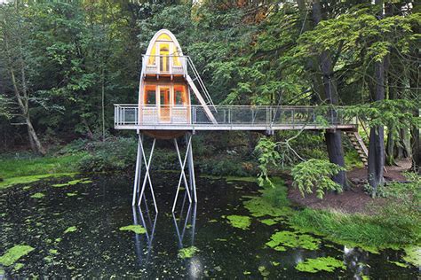 Baumraums Tiny Solling Treehouse Is A Daylit Dream On A Lake In Germany