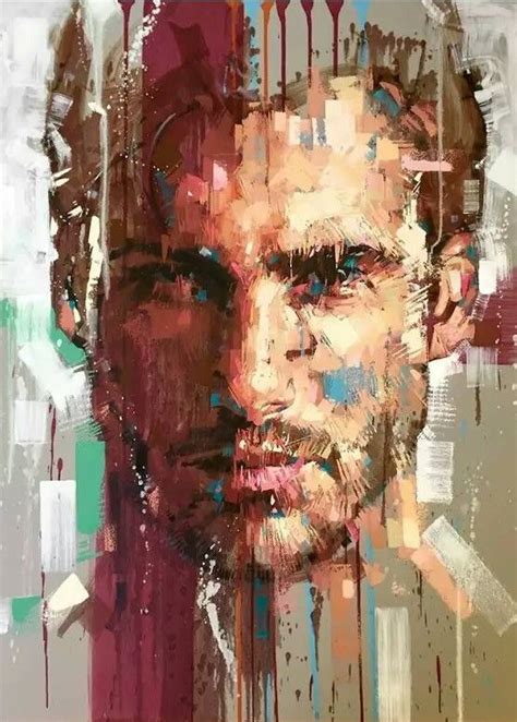 Artist Abstract Portrait Painting Pop Art Painting Portrait Art