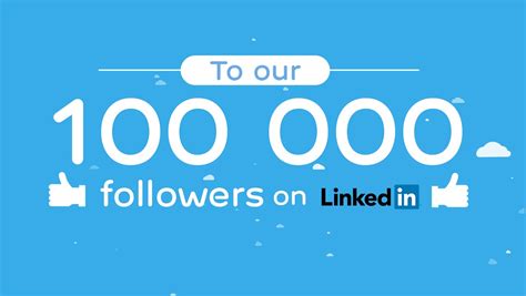 To Our 100 000 Followers On Linkedin Thank You Youtube