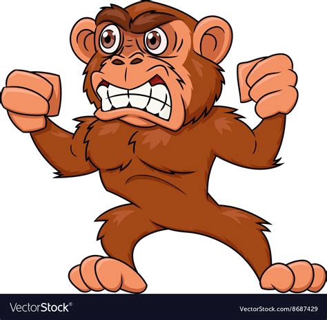 Angry Monkey Royalty Free Vector Image Vectorstock