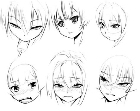 Anime Faces Expressions And Hair Styles