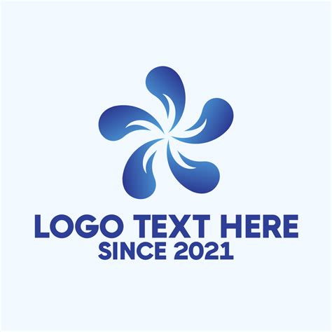 Blue Flower Petal Logo Brandcrowd Logo Maker