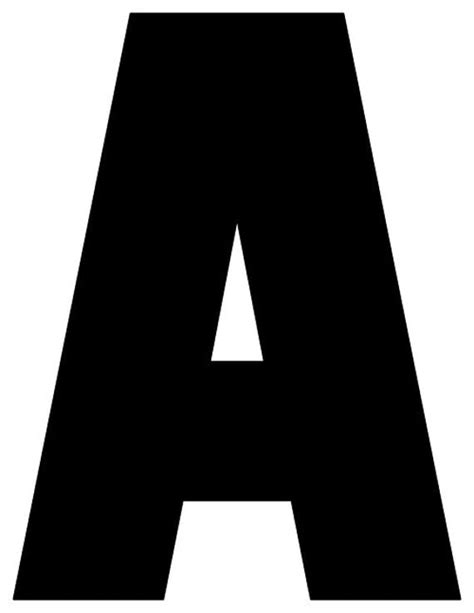 8x105 Inch Black Printable Alphabet Letters
