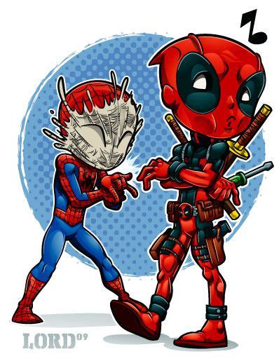 Lil Deadpool N Spidey By Lordmesa On Deviantart Deadpool And