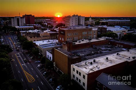 Downtown Athens Ga Sunset Aerial View Photograph By The Photourist Pixels