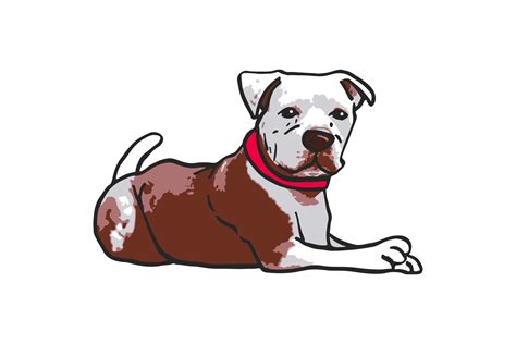 Pit Bull Dog Chill Cartoon Sticker Graphic By Mvmet · Creative Fabrica