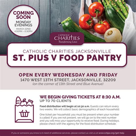 Other resources are referral services, food pantry, counseling, and social services. Catholic Charities Public Food Pantry | Jax Examiner