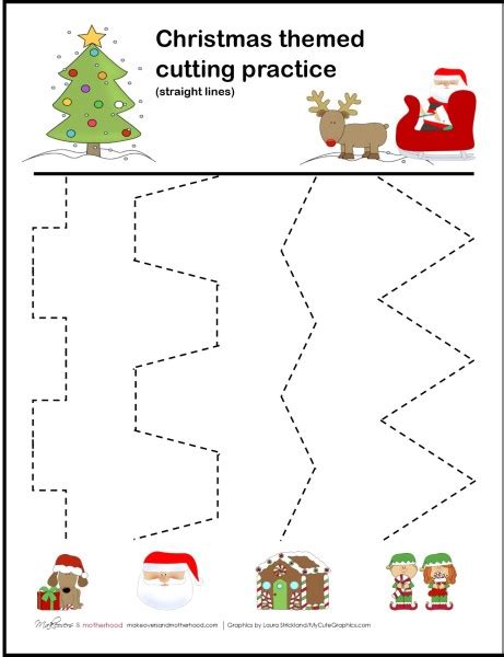 Christmas Cutting Practice Sheets - Makeovers and Motherhood