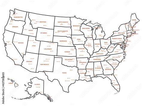 Us Political Map With Cities