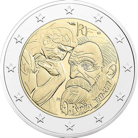 2 Euro Gedenkmünze Frankreich 2017 Bfr Auguste Rodin 495