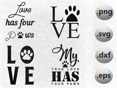 Love Dogs Svg Love Dogs Bundle Svg Png Love Paw SVG PNG Dxf - Etsy