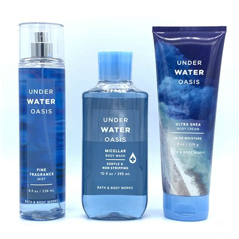 Bath And Body Works Under Water Oasis Fine Mist Body Wash And Body Cream 3