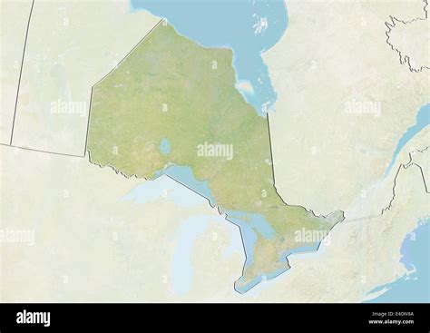 Province Of Ontario Canada Relief Map Stock Photo Alamy