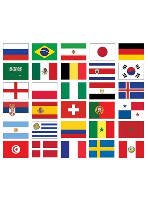 32 Nations Football World Cup Flag Pack Party Supplies From Novelties
