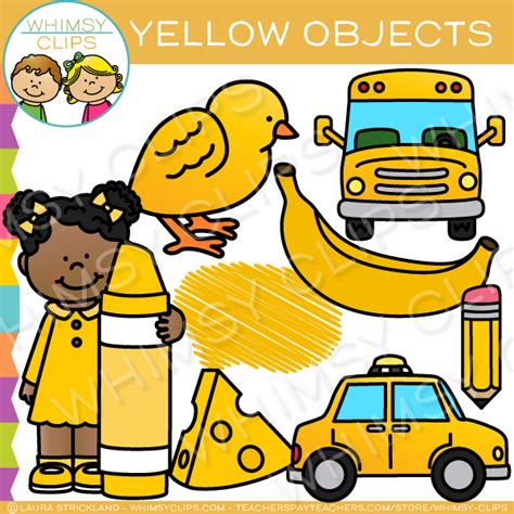 Yellow Color Objects Clip Art Images And Illustrations Whimsy Clips