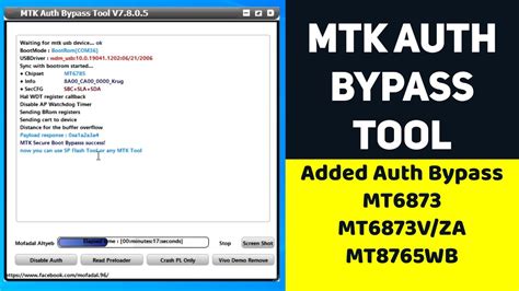 MTK Auth Bypass Tool V7 With DEMO Bypass MTK Auth Security YouTube