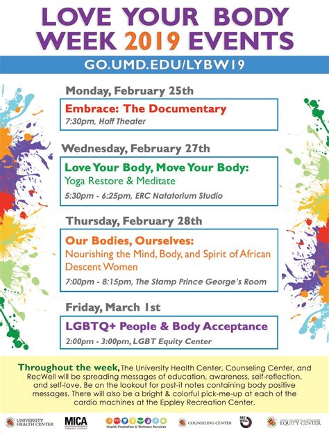 Ccjs Undergrad Blog Umd Love Your Body Week Events