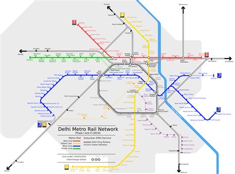 Plan du métro de Delhi L Inde