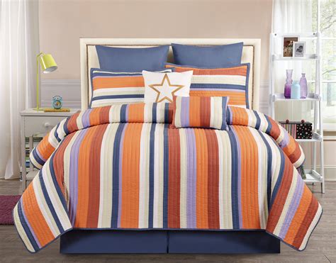 Spring floral bedding sets sale. 8 Piece Queen Broomfield Orange/Red Comforter Set