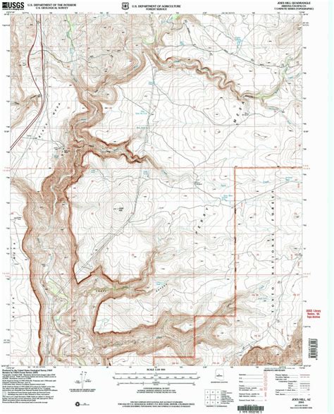 Yellowmaps Joes Hill Az Topo Map 124000 Scale 75 X 75