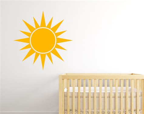 Sun Wall Decal Sunshine Wall Decal Nursery Wall Decal Vinyl Etsy