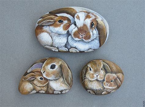 40 Cute Pictures Of Animals Painted On Rocks Hobby Lesson