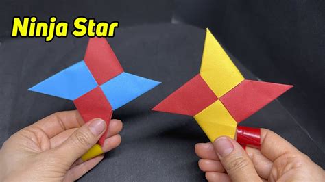 How To Make A Paper Ninja Star Shuriken Origami Ninja Star Youtube