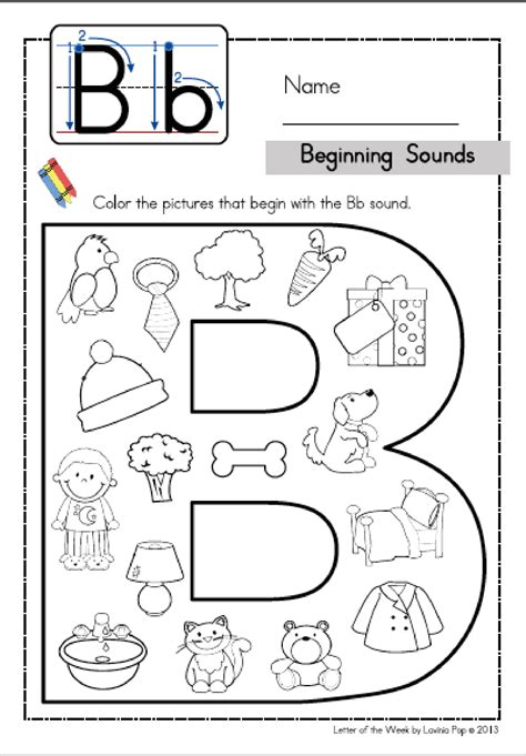 Tracing the letter b worksheet. Phonics Letter of the Week Freebie | Alphabet preschool ...